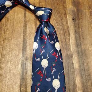 MARCOPOLO 100% Silk Golf Themed Men's Tie